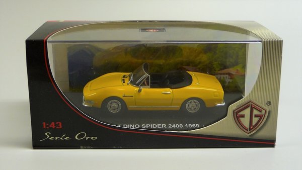 Fiat 2000 Dino Spider 1966-72 gelb Edison 1/43