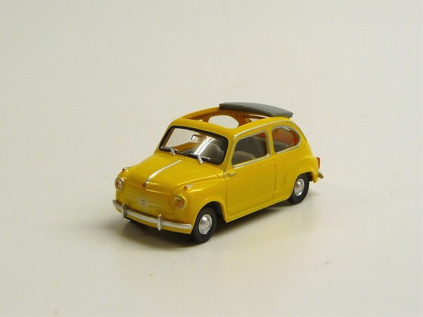 Fiat 600 gelb offen Wiking WIK009905  1/87