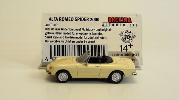 Alfa Romeo Spider Fastback avario Brekina 29601 1/87