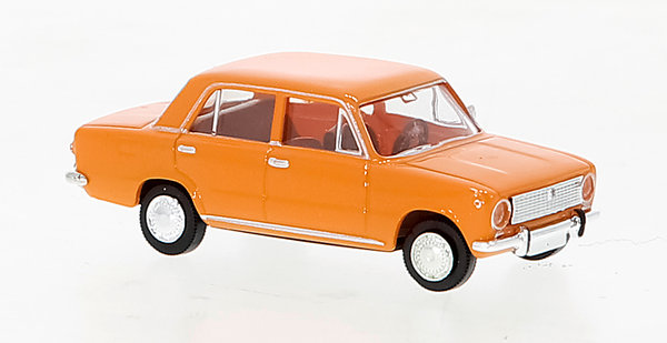 Fiat 124 orange, 1966, Brekina 22415